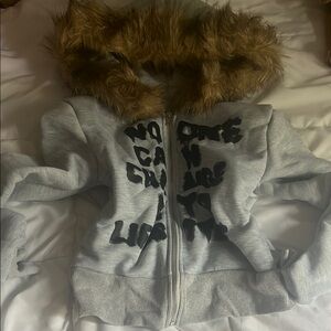 Ed Hardy Gray and Brown Sweatshirt